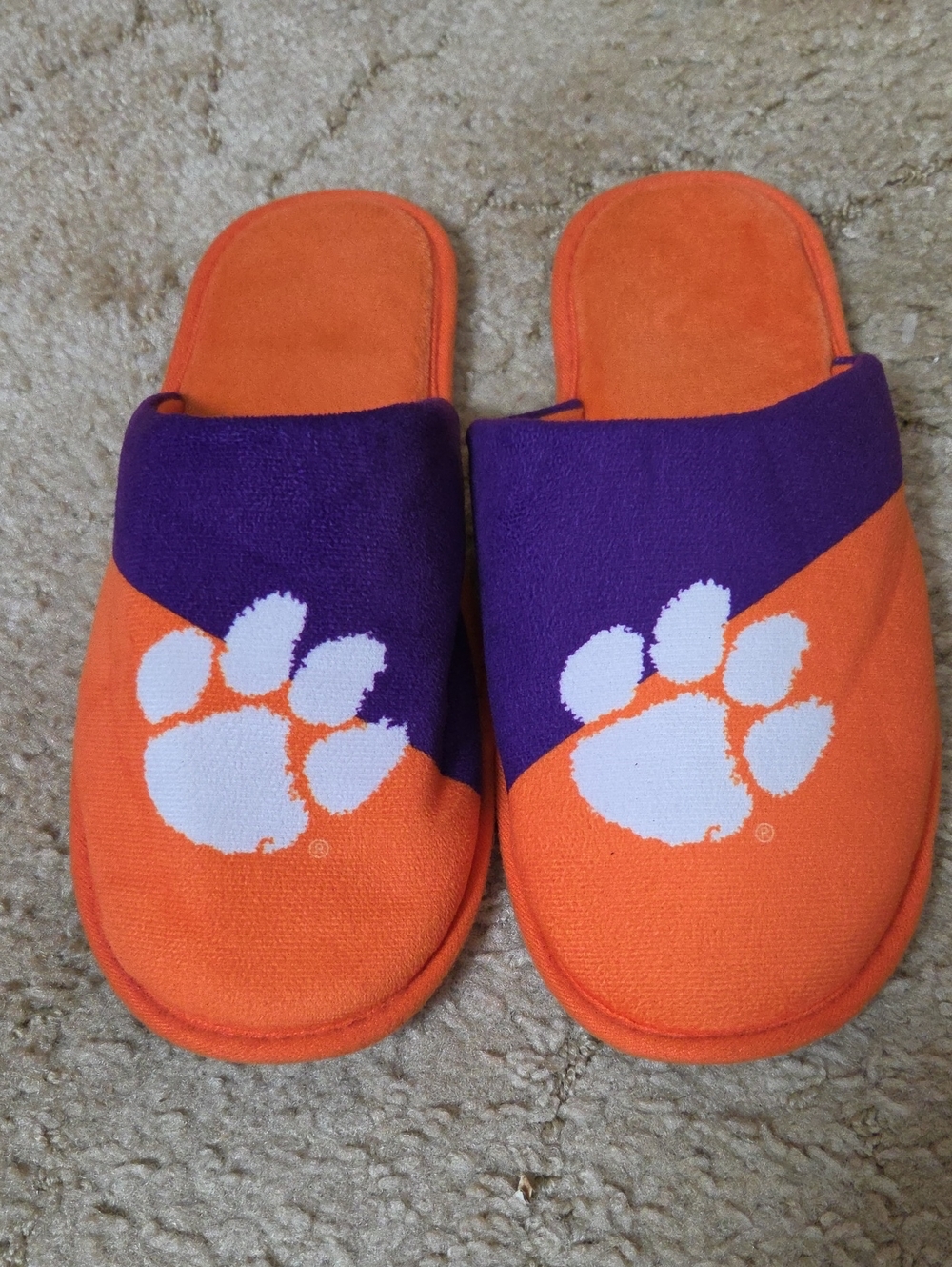 Clemson Tigers Orange & Purple Slide Slippers